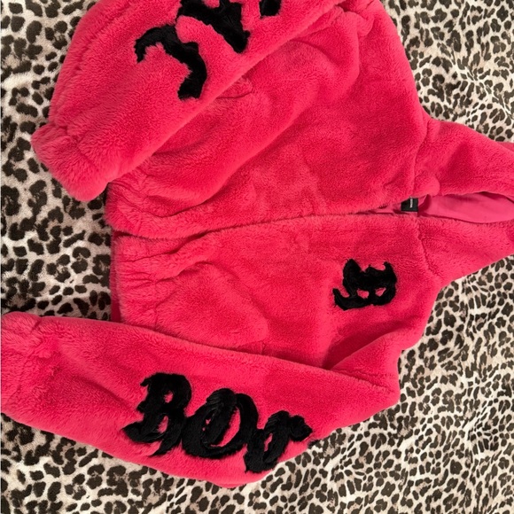 Rockstar Original Neon Pink Inany Fur Jacket - Picture 13 of 13